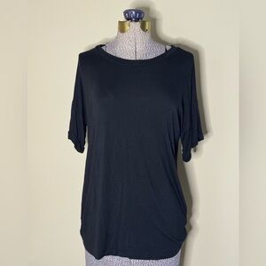 Elegant Black Short Sleeve Women's Tee